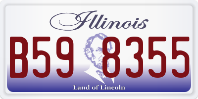 IL license plate B598355