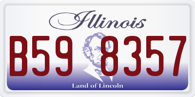 IL license plate B598357