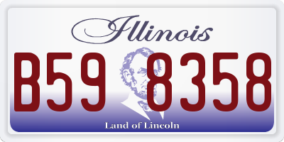 IL license plate B598358