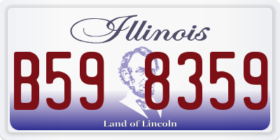 IL license plate B598359