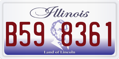 IL license plate B598361