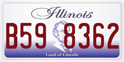 IL license plate B598362