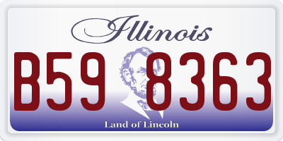 IL license plate B598363