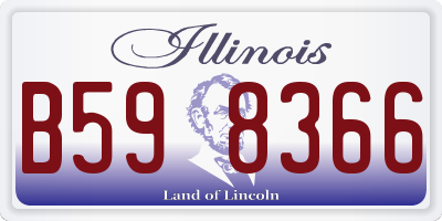 IL license plate B598366