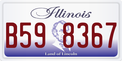 IL license plate B598367