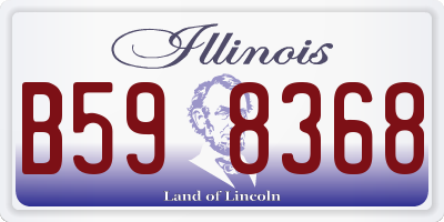 IL license plate B598368