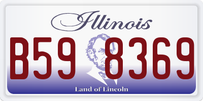 IL license plate B598369