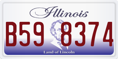 IL license plate B598374