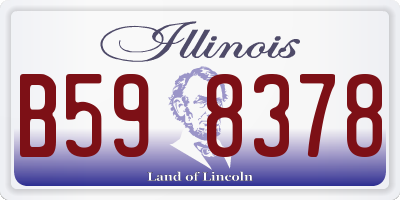 IL license plate B598378