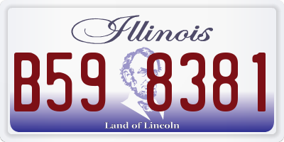 IL license plate B598381