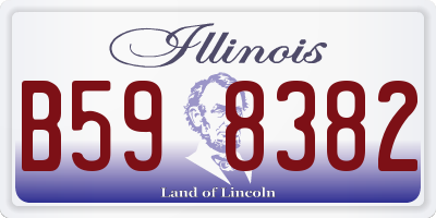 IL license plate B598382