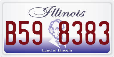 IL license plate B598383