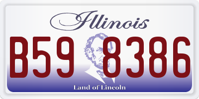 IL license plate B598386