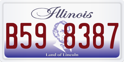 IL license plate B598387