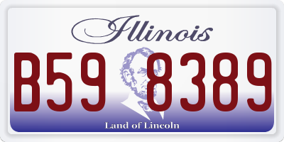 IL license plate B598389