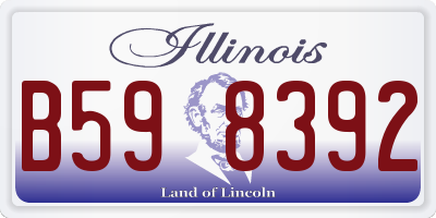 IL license plate B598392