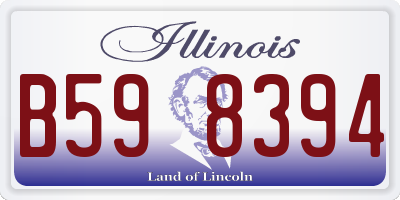 IL license plate B598394