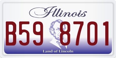 IL license plate B598701