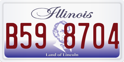 IL license plate B598704