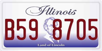 IL license plate B598705