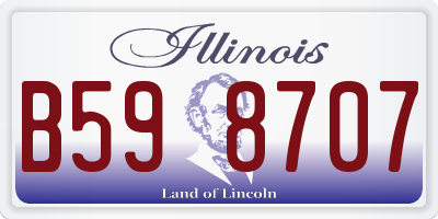 IL license plate B598707