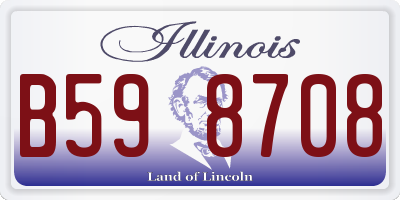 IL license plate B598708