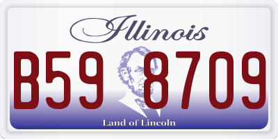 IL license plate B598709