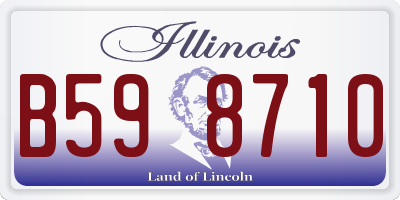IL license plate B598710