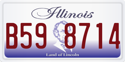 IL license plate B598714