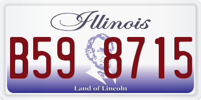 IL license plate B598715