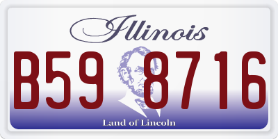 IL license plate B598716