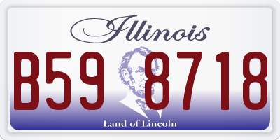 IL license plate B598718