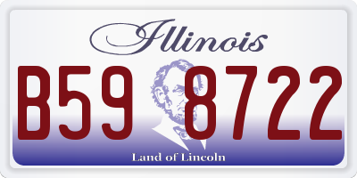 IL license plate B598722