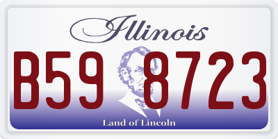 IL license plate B598723