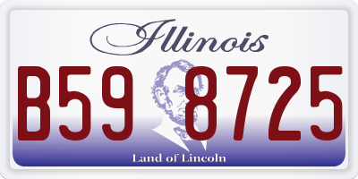 IL license plate B598725
