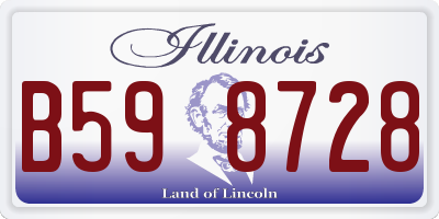 IL license plate B598728