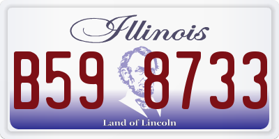 IL license plate B598733