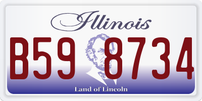 IL license plate B598734