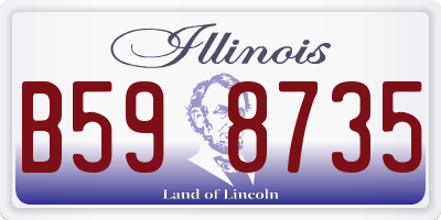 IL license plate B598735