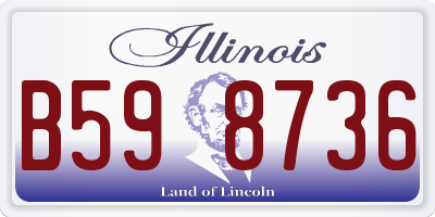 IL license plate B598736