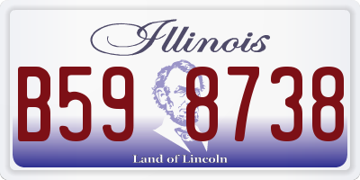 IL license plate B598738