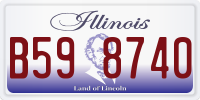 IL license plate B598740