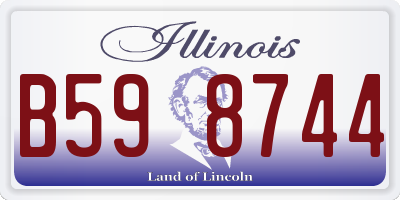 IL license plate B598744
