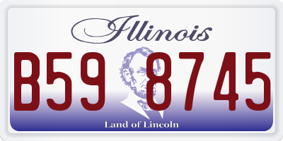 IL license plate B598745