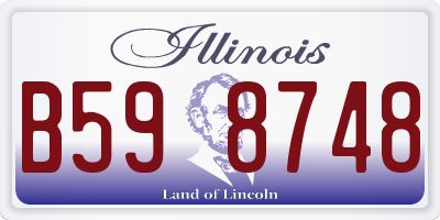IL license plate B598748