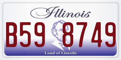 IL license plate B598749