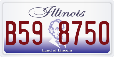 IL license plate B598750