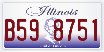 IL license plate B598751