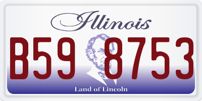 IL license plate B598753