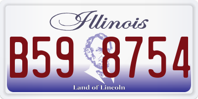 IL license plate B598754